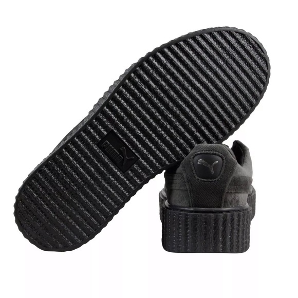 PUMA FENTY by Rihanna Gray Creeper Velvet Shoes - Picture 3 of 8